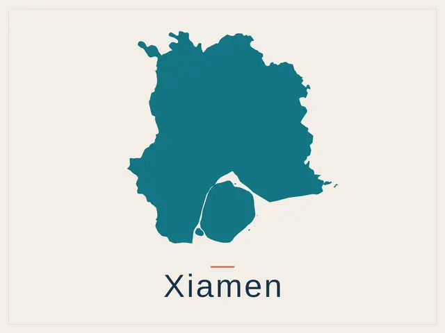 Outline map of Xiamen City